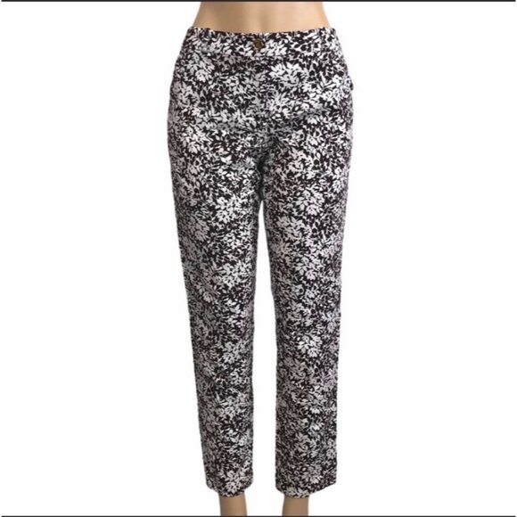 MICHAEL Michael Kors Pants - MICHAEL MICHAEL KORS Leafy Patterned Ankle Pants 10